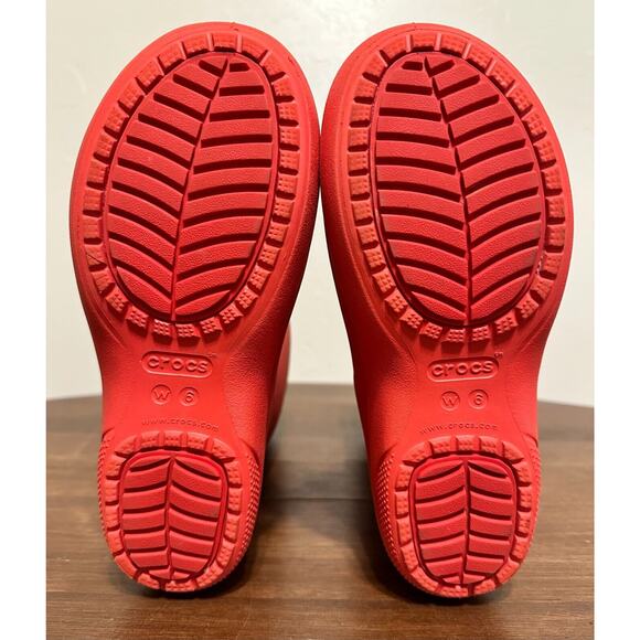 Crocs Freesail Rain Boot 203541-8C1 Flame Red Size W6 Relax Fit - Picture 5 of 10